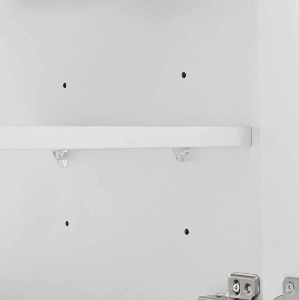 Mobile bagno sospeso bianco con lavabo in ceramica e 2 cassetti