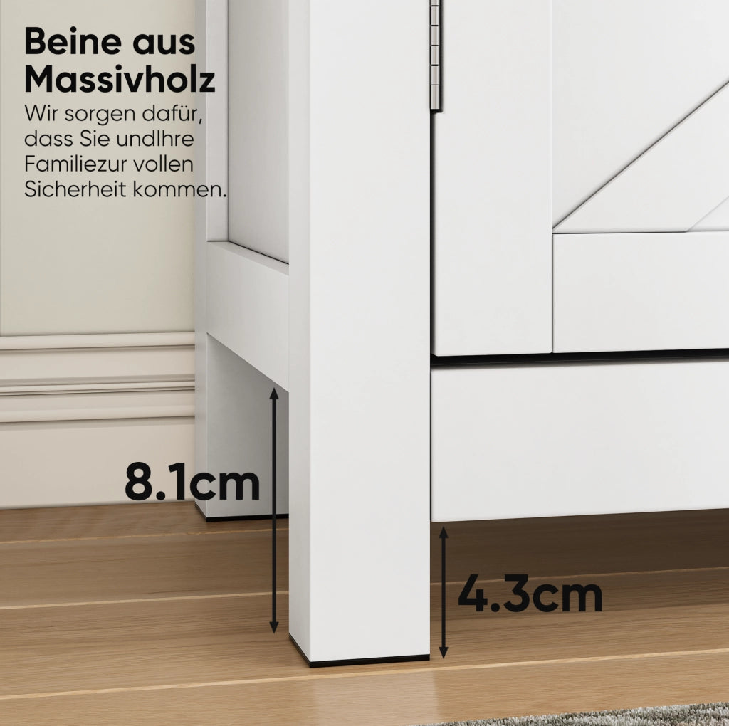 Mobile contenitore stile rustico con ripiano effetto noce, 76x30x83 cm