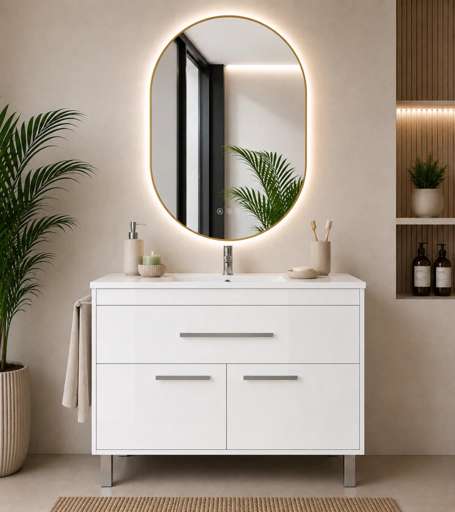 Mobile bagno con lavabo ORIGENBATH BAHIA senza specchio 90x45 cm bianco