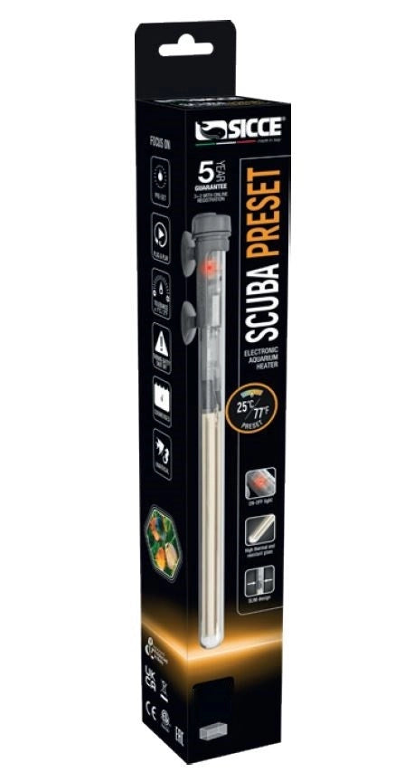 Sicce Scuba Preset 50w - riscaldatore pre-impostato a 25°C