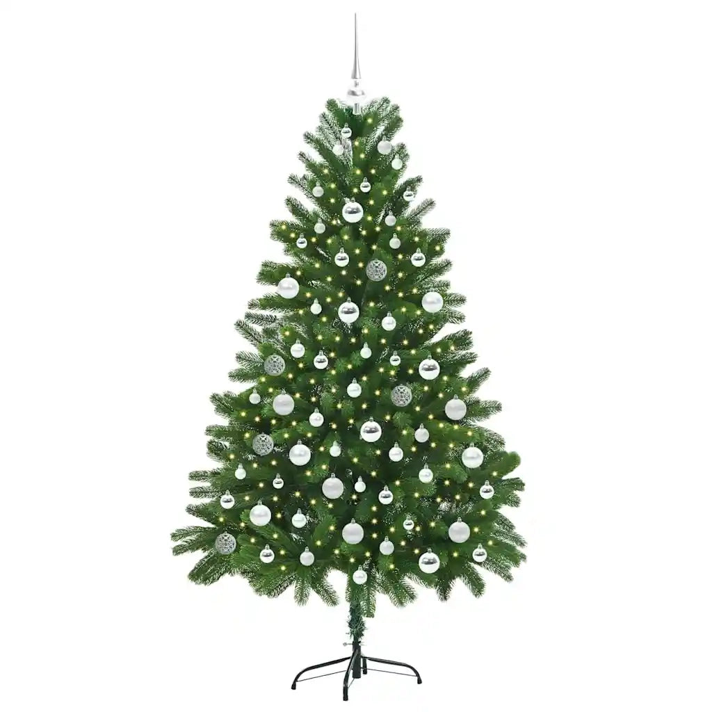 Albero di Natale con 300 LED con supporto-Luci decorative natalizie Verde 180 cm PE 521020