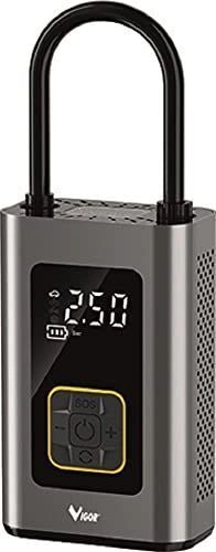 Vigor VMC-SMART Minicompressore a Batteria 60 W 10,3 bar 16 l-min Powerbank Torcia Integrata Ugelli Custodia