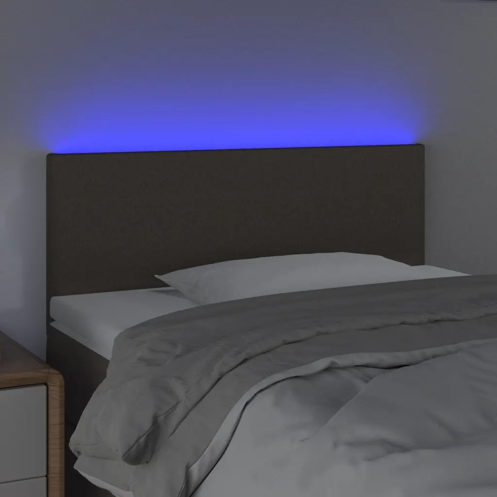 Testiera a LED Tortora 100x5x78/88 cm in Tessuto 3121326