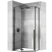 Cabina Doccia Diamond Black Mat 100x100