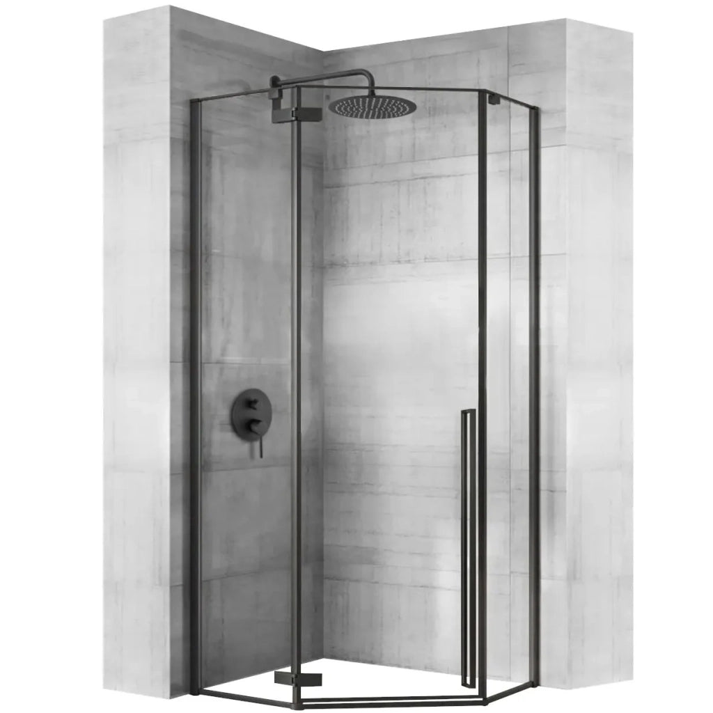 Cabina Doccia Diamond Black Mat 100x100