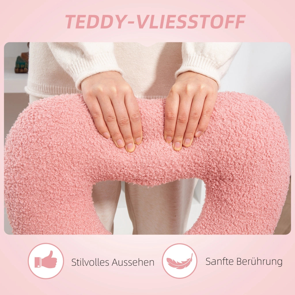 Sedia da ufficio rosa 56 x 45 x 78-88 cm in poliestere, girevole con schienale a cuore