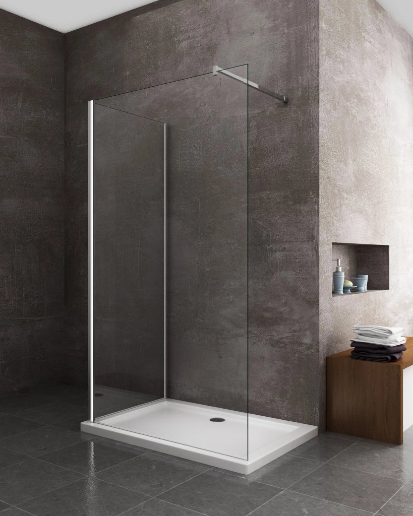 Parete Doccia Walk-in Angolare Doppio Vetro 8 mm Reversibile 78-80 x 118,5-120,5 H 200 cm