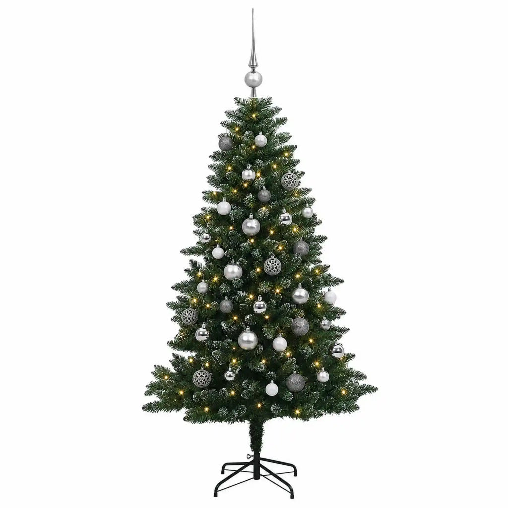 Albero di Natale Artificiale con Palline 150 cm 150 LED 3466192