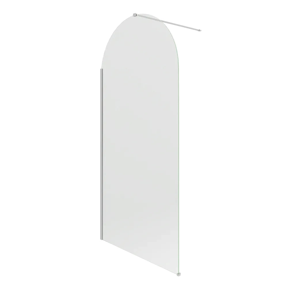 Doccia walk-in arco 120cm con profilo nickel spazzolato vetro trasparente 8mm easy clean h200| Nusa
