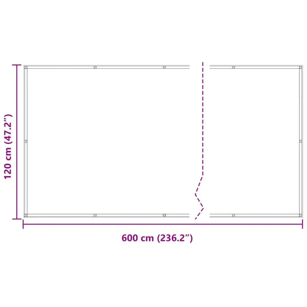 Schermo da balcone | Paravento da Balcone Borgogna 120 x 600 cm