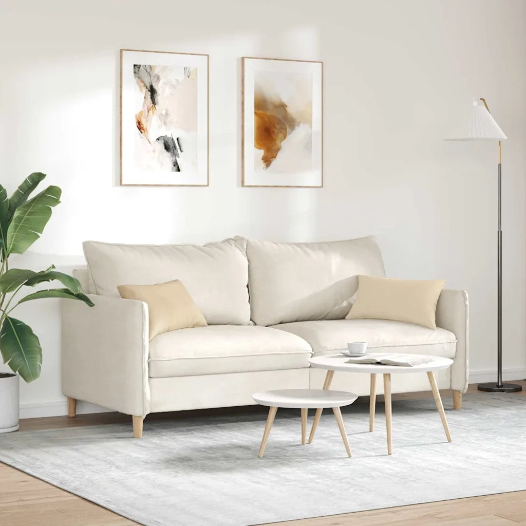 Cuscini da Divano 2 pcs Crema 50 x 30 cm Tessuto 42013643