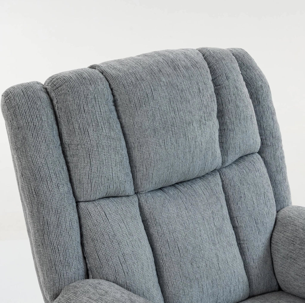 Poltrona Elettrica Relax con Funzione Alzapersone, Massaggio e Riscaldamento, Poggiapiedi, Tasche Laterali e Portabicchieri Grigio Chiaro
