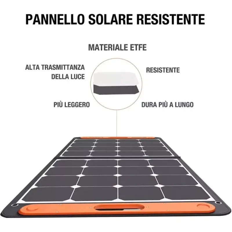Pannello solare portatile Jackery SolarSaga 100W per jackery 240/500/1000. Caricatore solare con celle monocristalline
