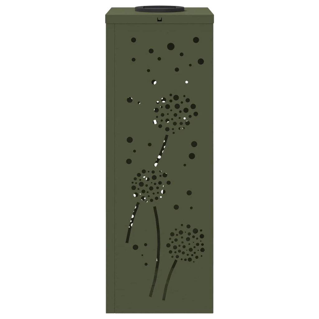 Faro LED solare per sentieri 2 pcs Verde oliva 879768