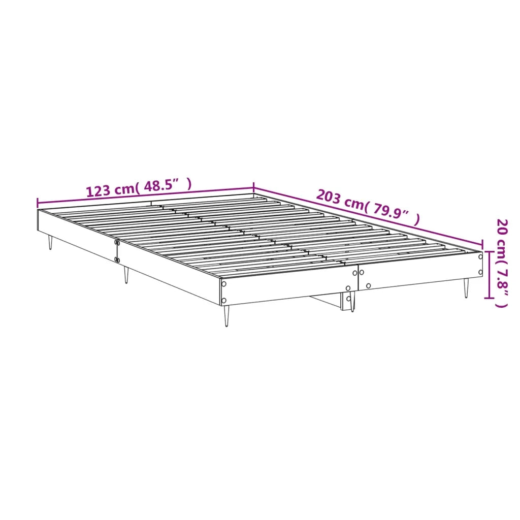 Giroletto-Struttura Letto Bianco 120x200 cm in Legno Multistrato 391856