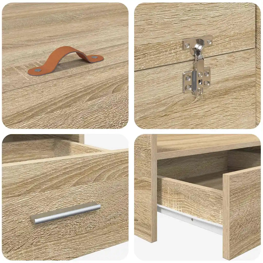 Letto matrimoniale | Letto per adulti | Struttura letto con contenitore Rovere Sonoma 140 x 190 cm