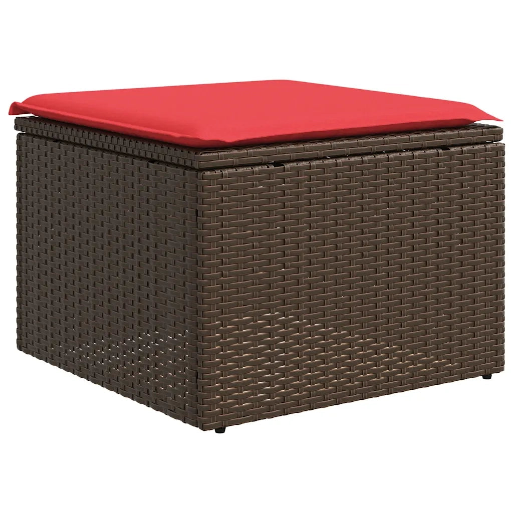 Set Divani da Giardino 8 pz con Cuscini Marrone in Polyrattan 3221713