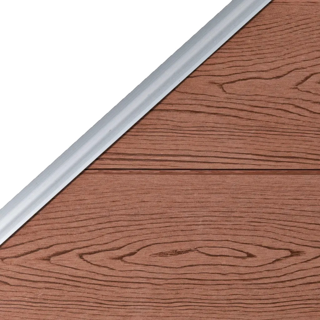 Pannello di Recinzione in WPC 95x(105-180) cm Marrone 49070
