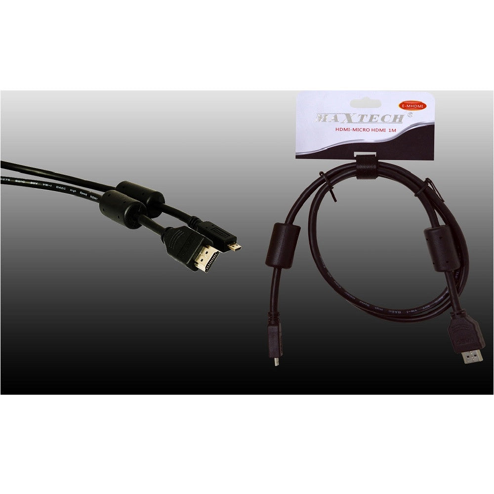 Trade Shop - Cavo Video Da Hdmi-micro Hdmi Cavo 1 Metro Per Computer Portatile Maxtech E-mhdmi -
