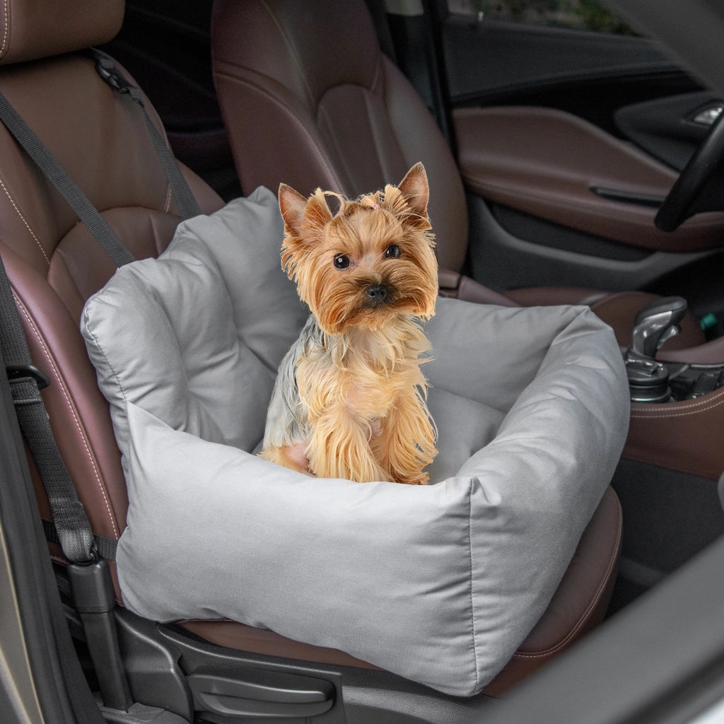Trasportino Auto per Cani e Gatti ¨C Xylo ¨C Imbottito Cotone PP Antiscivolo 50x54x33cm Grigio Scuro