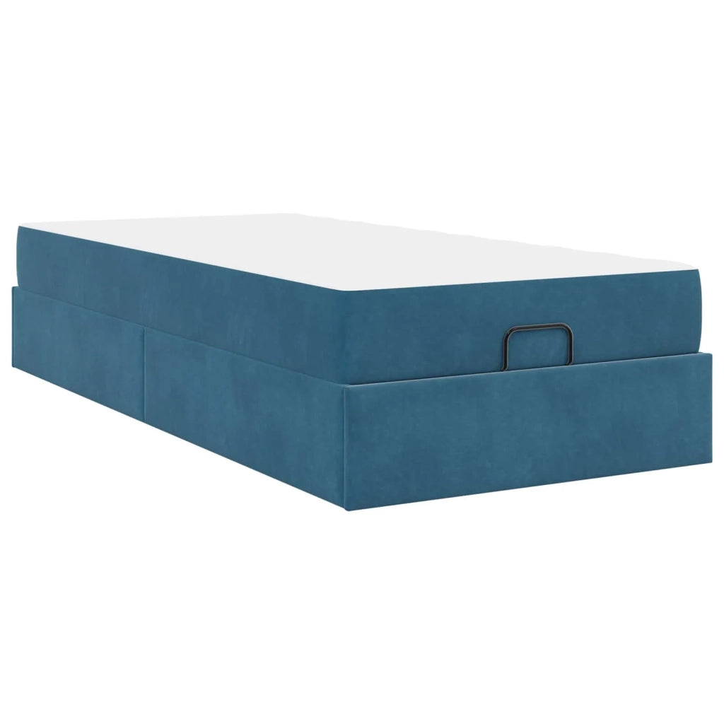 Struttura letto con materasso 2 pcs Blu Velluto 3399526