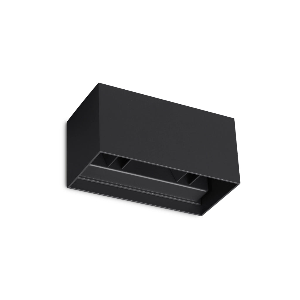 Applique Da Parete Contemporanea Atom Alluminio Nero Led 25W 3000K Ip54