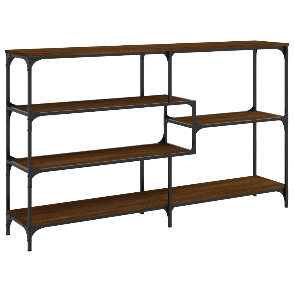 Tavolino Consolle | Tavolo d'Ingresso Rovere Marrone 160x32x95 cm Legno Multistrato