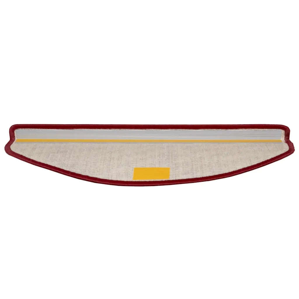 Tappetini per scale autoadesivi 15 pz | Gradini per Scale Rosso 65 x 21 x 4 cm