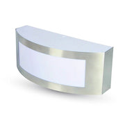 Applique Plafoniera da Muro Acciaio Arrotondata con Portalampada E27 (Max 15W) Colore Grigio IP44