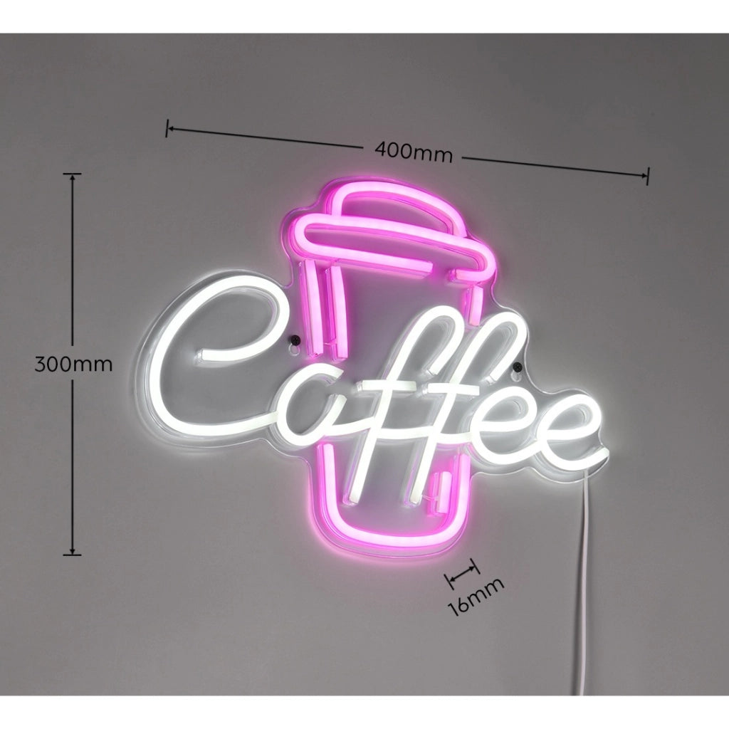 APPLIQUE LED COFFEE 5W H30CM CAFFE' RICARICABILE