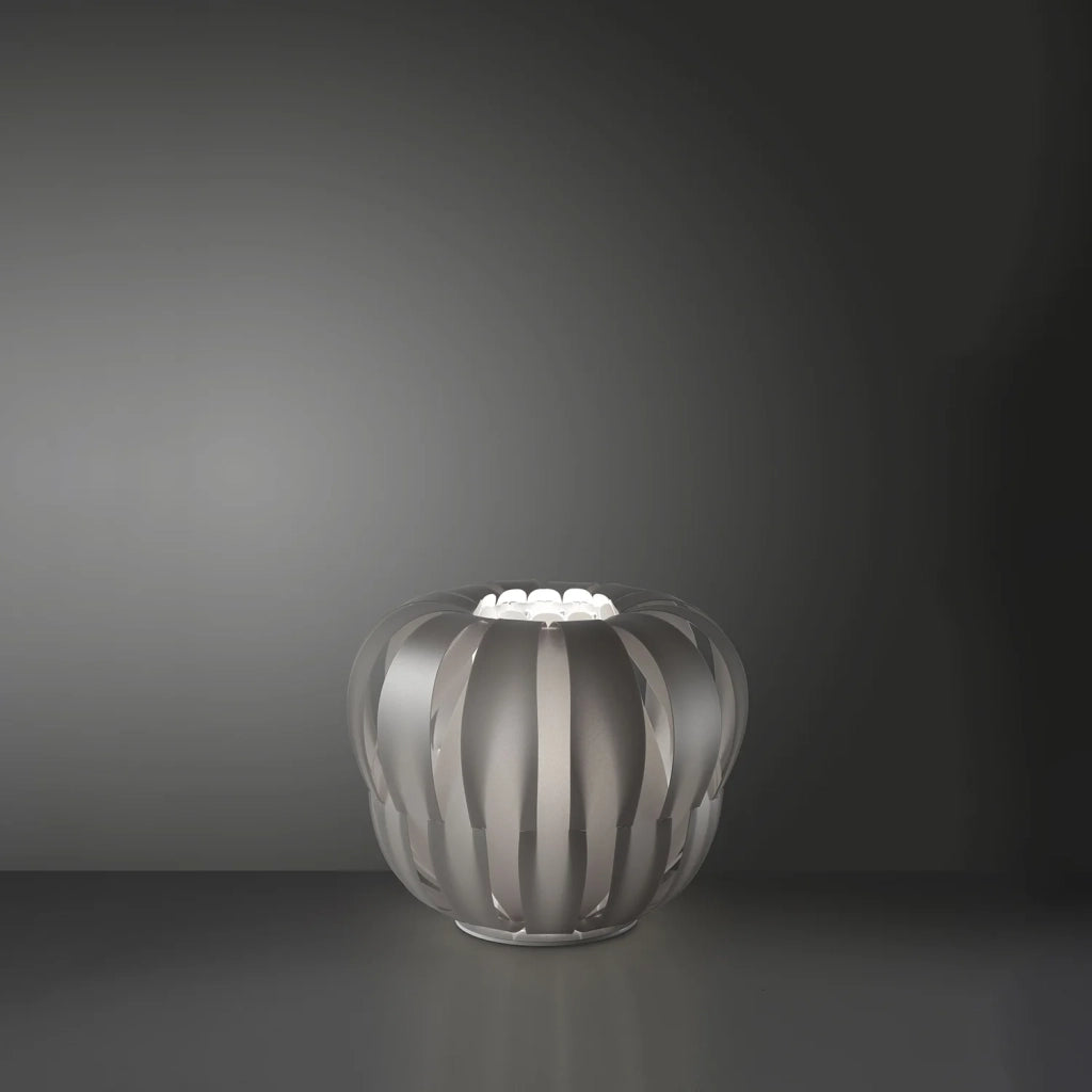 Lampada Ricaricabile Da Tavolo Queen Polilux ® Argento 1 Luce Led D29Cm