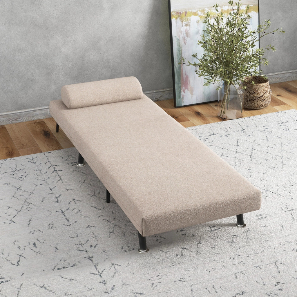 Poltrona Relax Klappbett con Schienale Regolabile ¨C Minimal ¨C Beige 75x70x75 cm