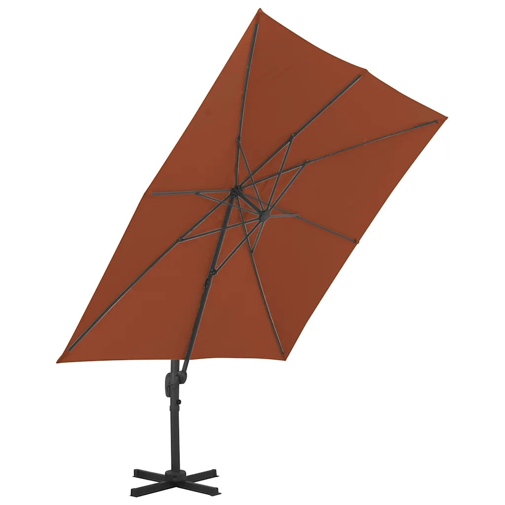 Ombrello | Parasolne da giardino a sbalzo con palo in alluminio Terracotta 400x300 cm