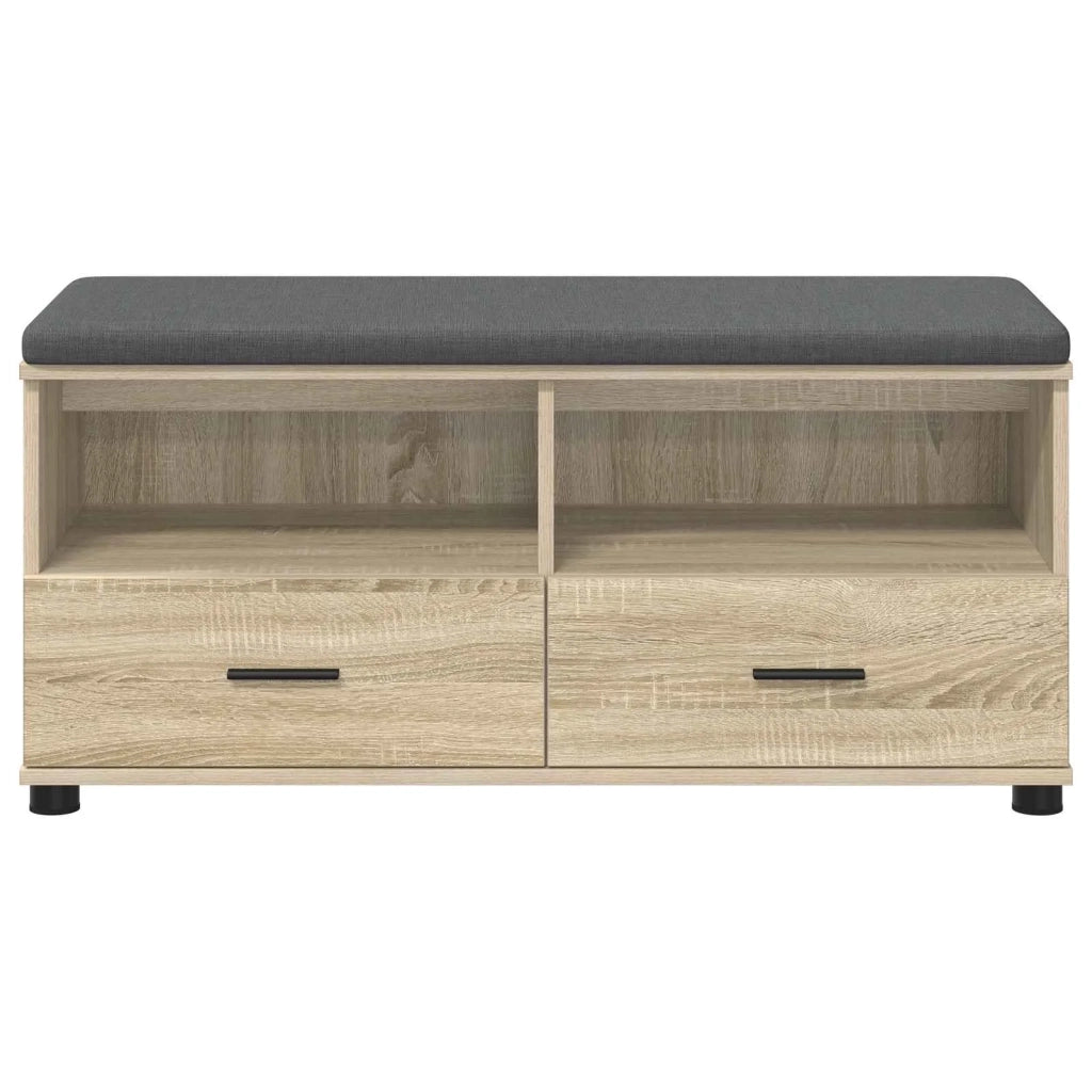Panca per ingresso con cuscino Rovere Sonoma 100 x 38 x 46 cm