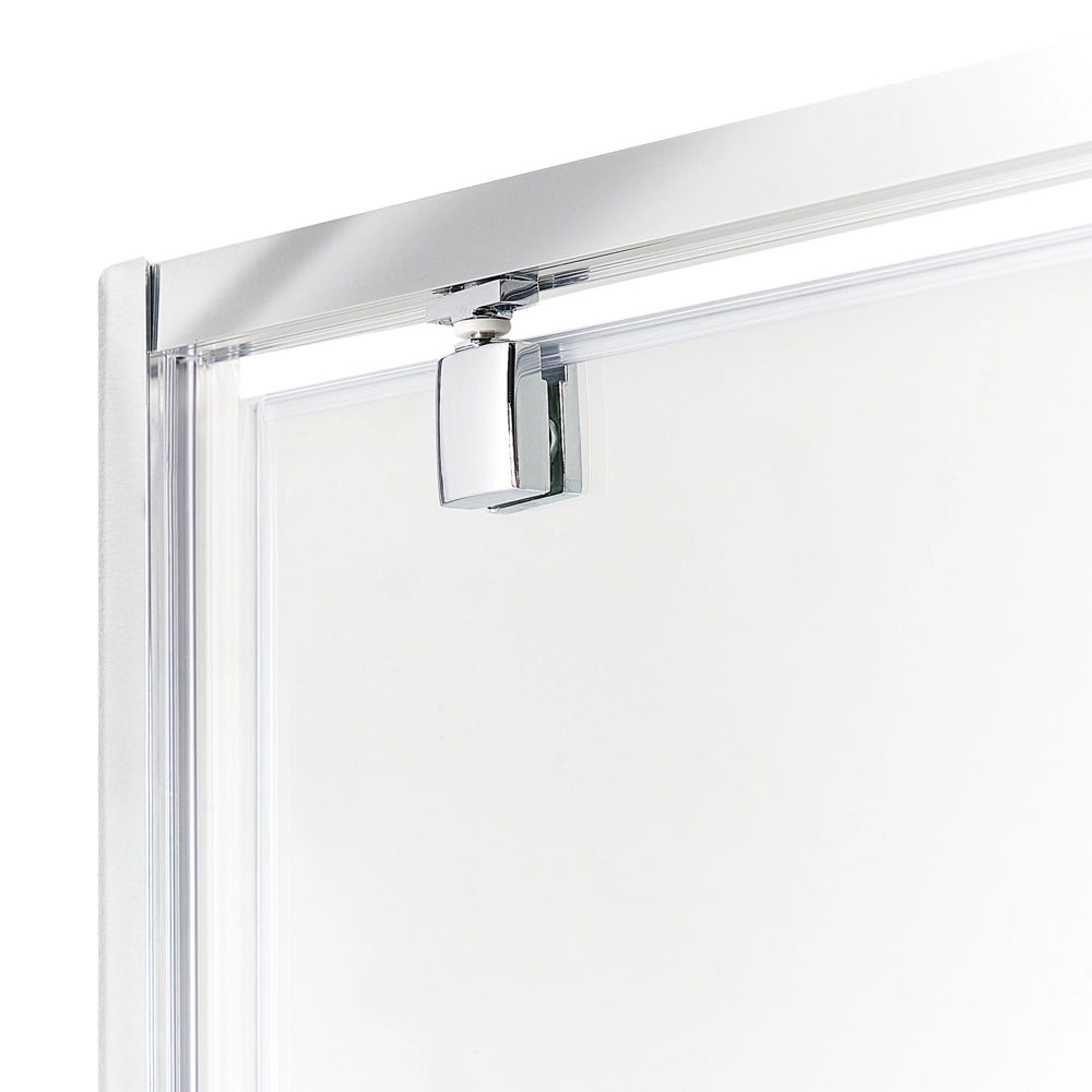 Box Doccia Vetro Temperato argento Cornice Alluminio Anta Singola Quadrata 70 x 70 x 185 cm