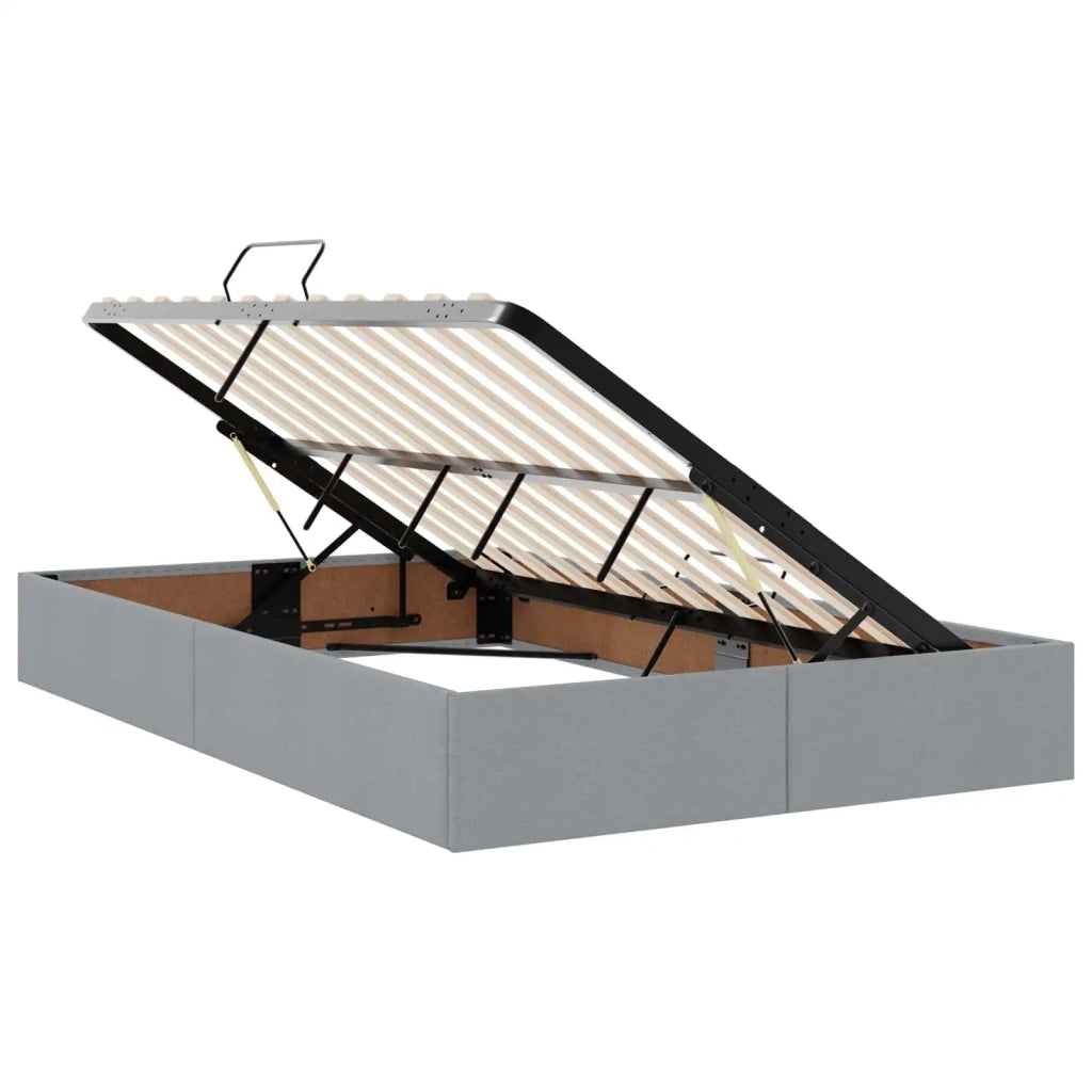 Letto con contenitore LED e materasso Grigio Chiaro 3459873