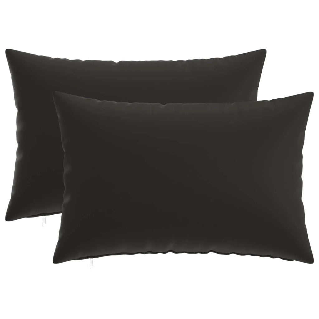 Cuscino 2 pz HEERLEN Nero 40 x 60 cm Poliestere 925099