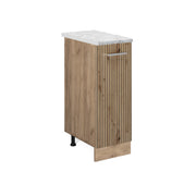 Armadio cucina dispensa alto R-Line Rovere artigianale/Rovere dorato 30 cm PL Marmo Vicco