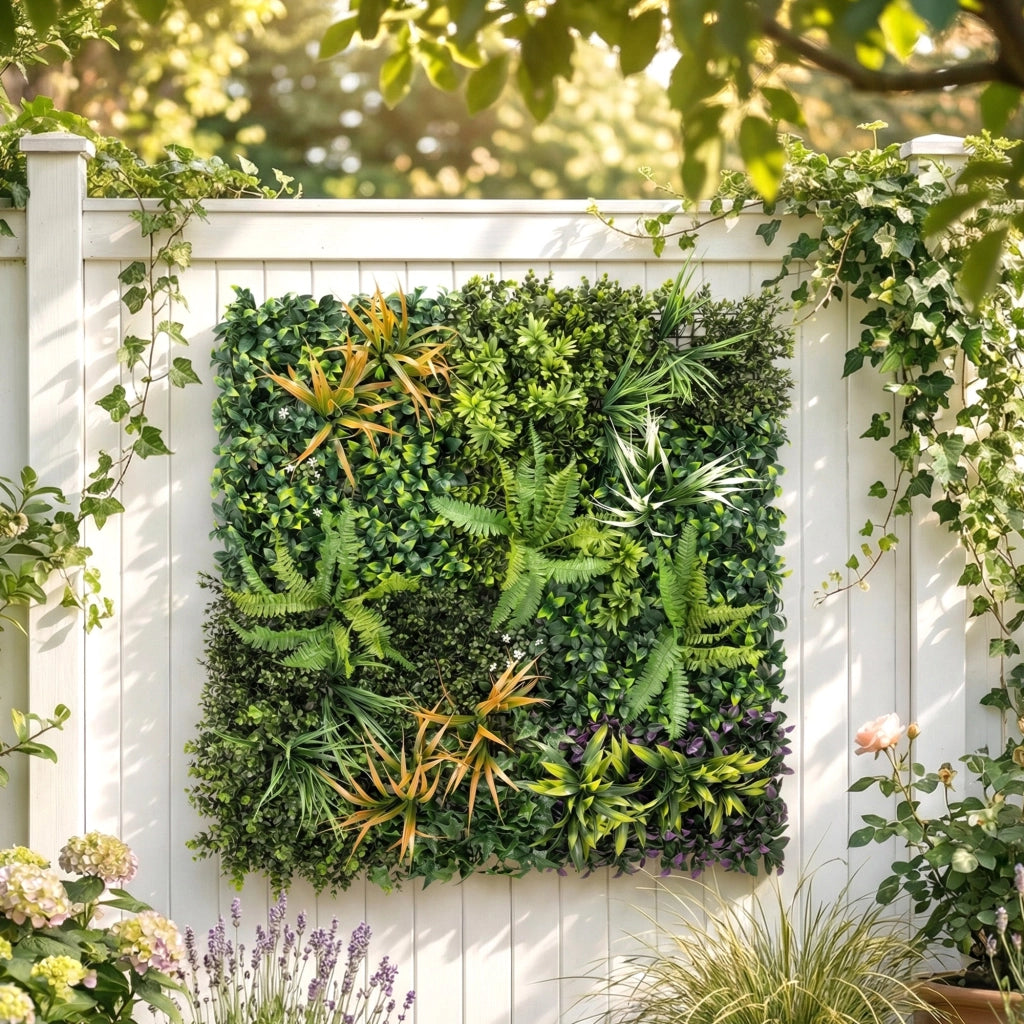 Seto Artificiale per Giardino ¨C Minimal ¨C Verde 100x100 cm