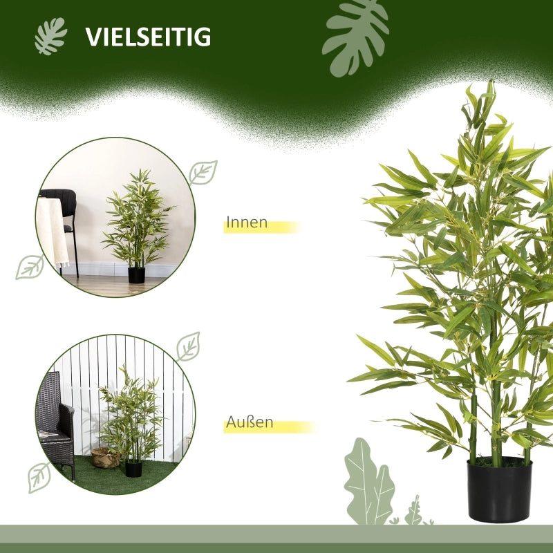 Pianta di bambù artificiale realistica in plastica con vaso incluso 90 cm verde per la casa e l'ufficio