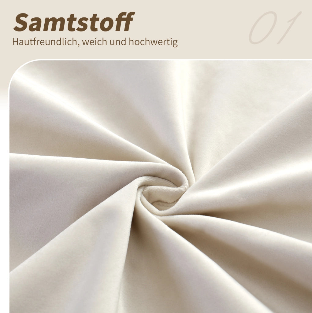 Letto singolo imbottito 90x200 cm in velluto beige; con rete inclusa e angoli arrotondati