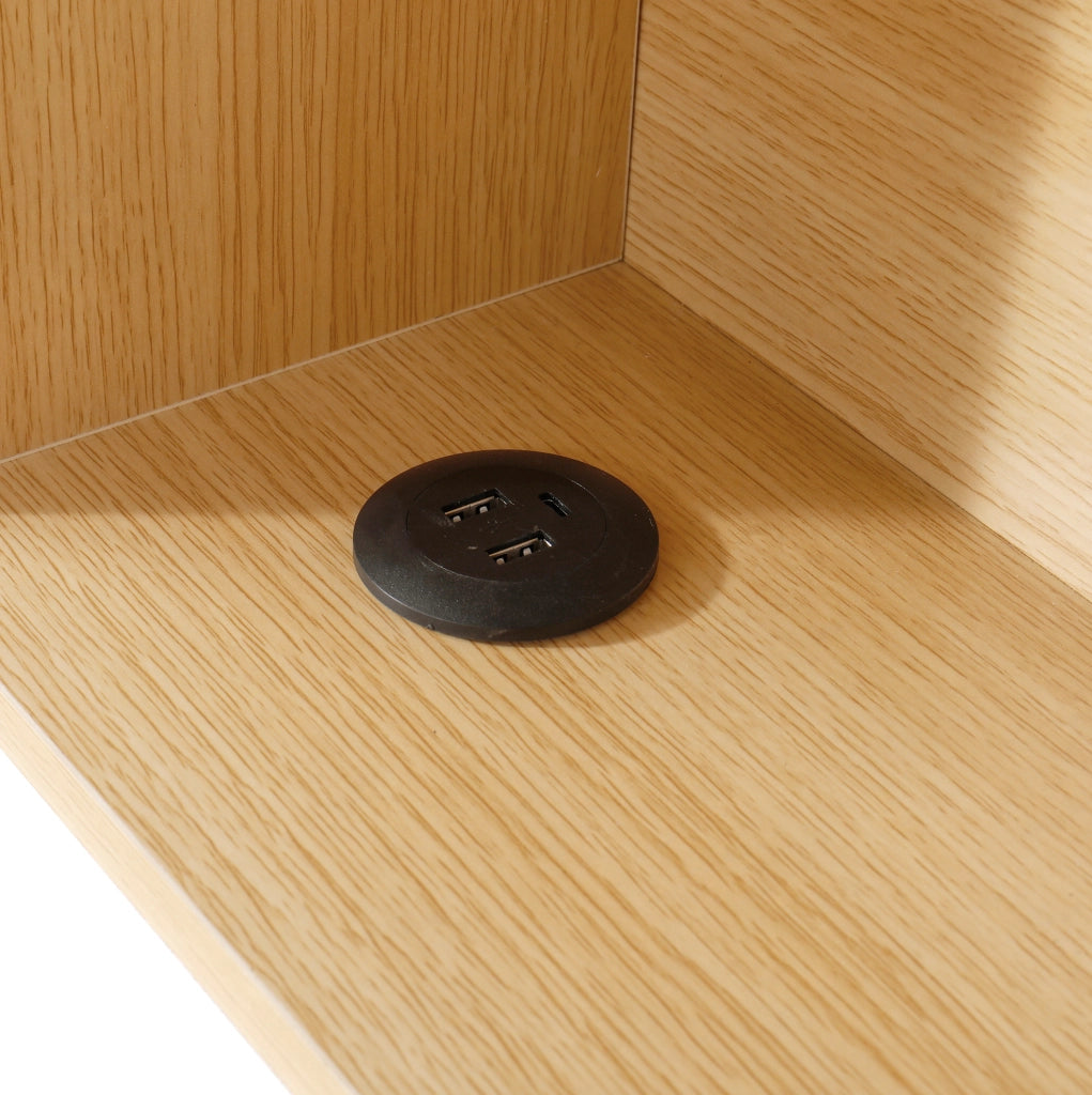 Letto singolo con spazio contenitivo, LED e porte USB Type-C
