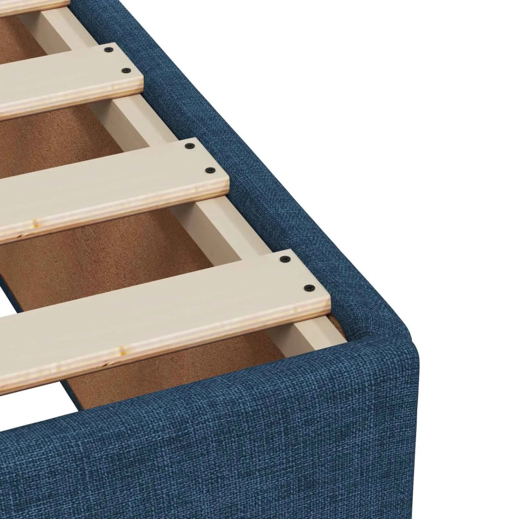 Letto box spring con materasso Blu 100 x 200 cm Tessuto 3453352