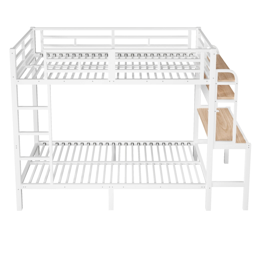 letto a castello metallo bianco 90 x 200 cm