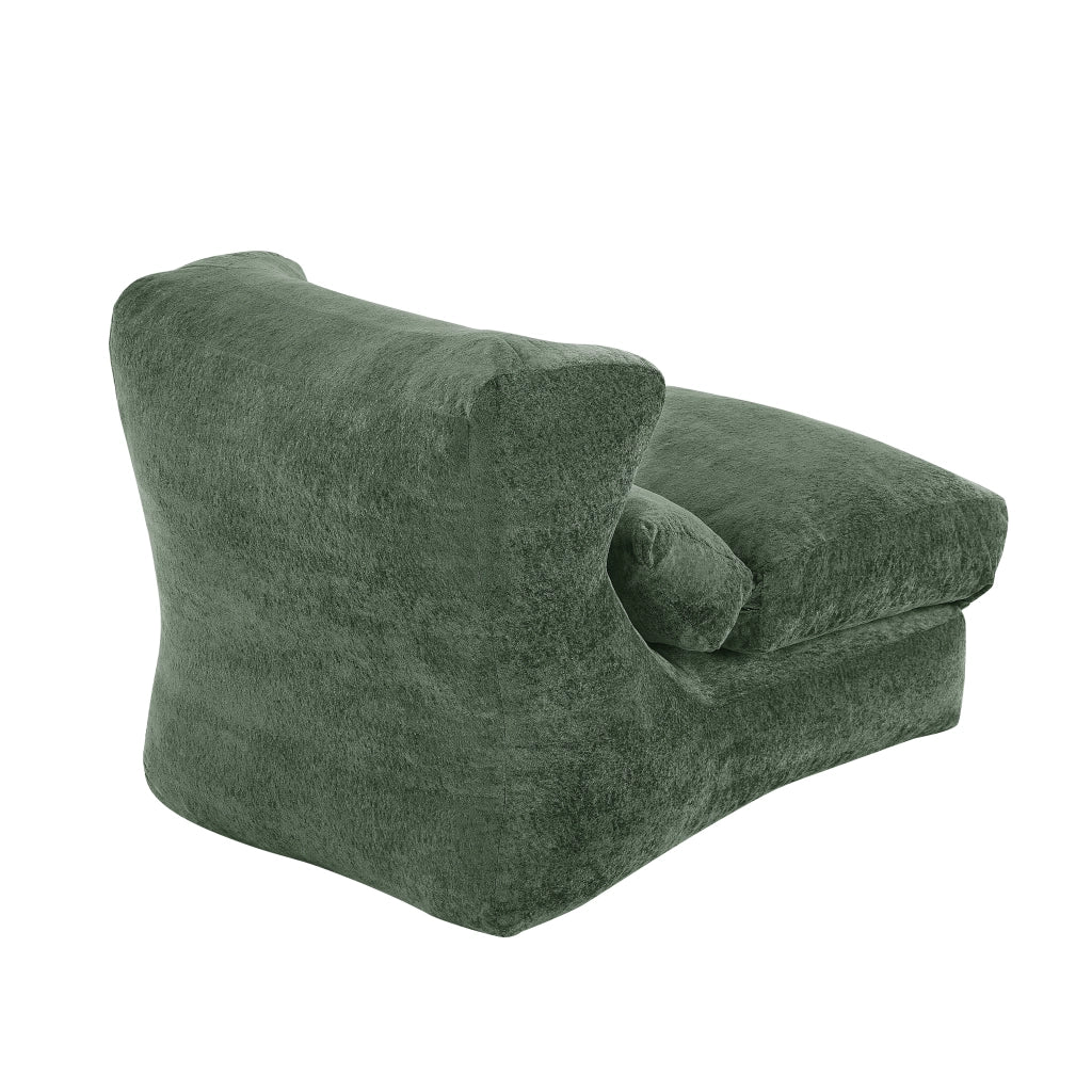 Poltrona convertibile con design unico in schiuma verde