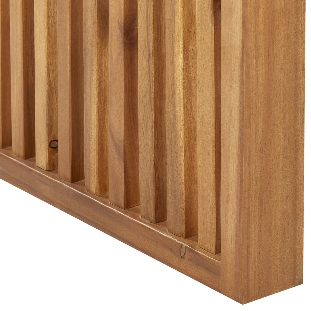 Tavolo da pranzo da giardino in legno massiccio di acacia chiaro 180 x 90 cm 6 posti a sedere rettangolare per interni e per esterni Rustico