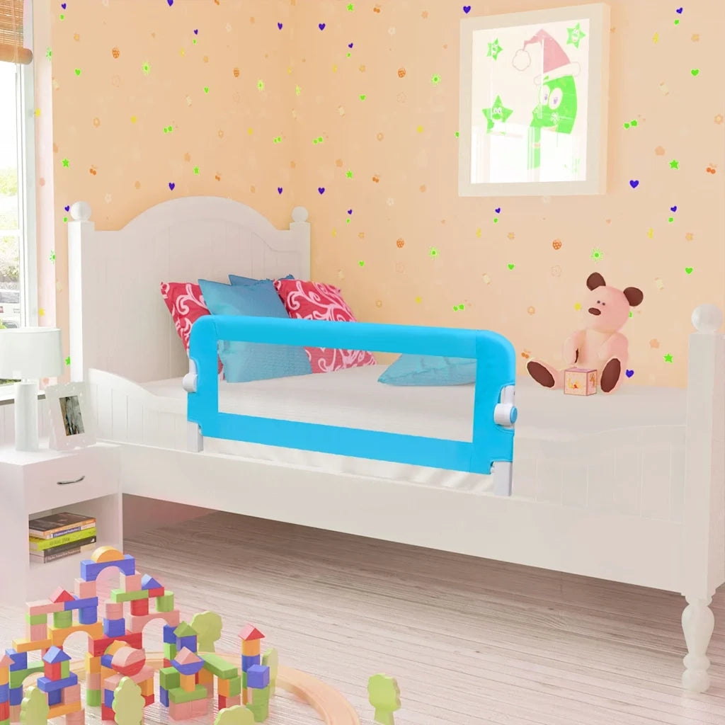 Sponde Letto per la Sicurezza dei Bambini 2 pz Blu 102x42 cm CFW9174334