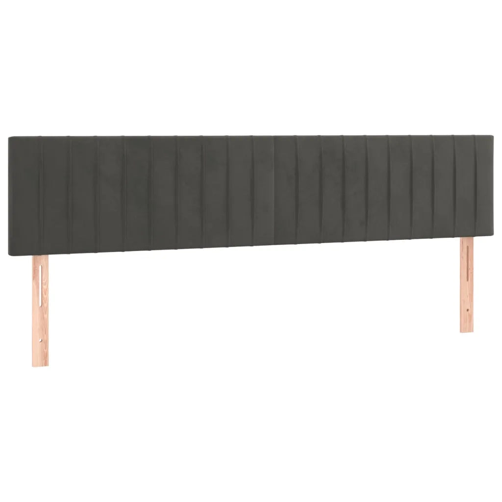 Giroletto a Molle con Materasso Grigio Scuro 120x190 cm Velluto 3270008
