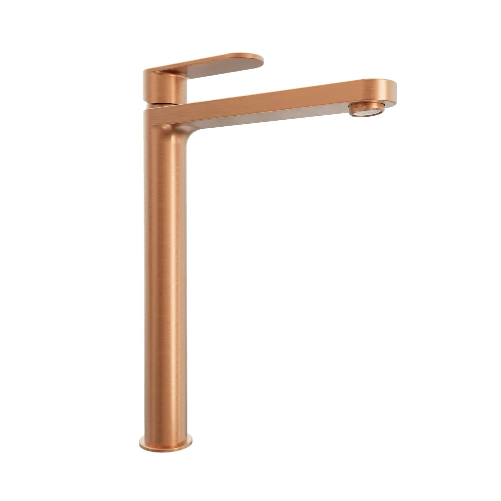 Set miscelatori lavabo alto bidet miscelatore esterno doccia rame spazzolato | Margot