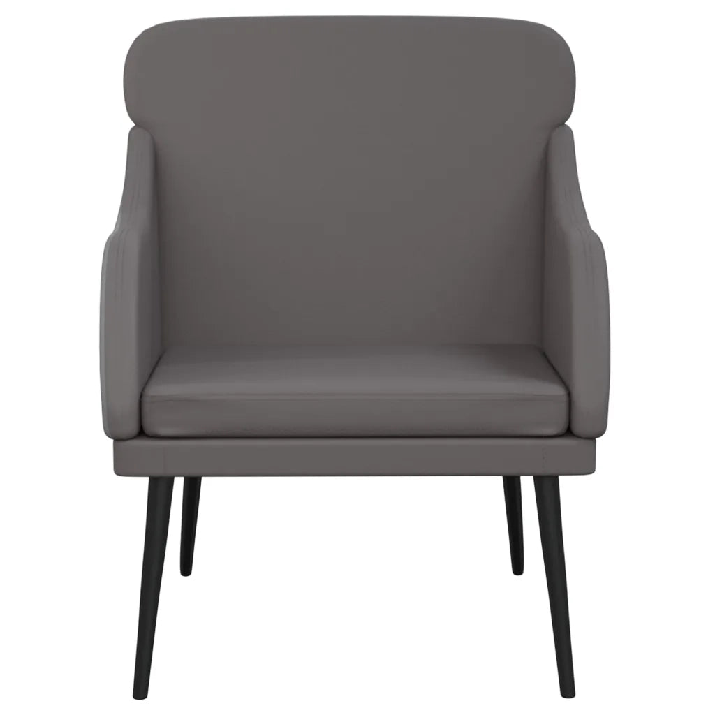 Poltrona | Sedia Relax Grigia 63x76x80 cm Similpelle
